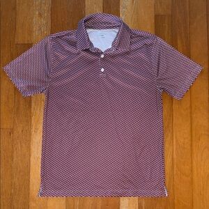 bcg Men’s Performace Polo Golf Patterned Texas Flag Repeating Large